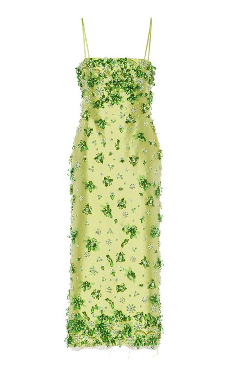 miu miu green embellished dress|Miu Miu Embellished Dress .